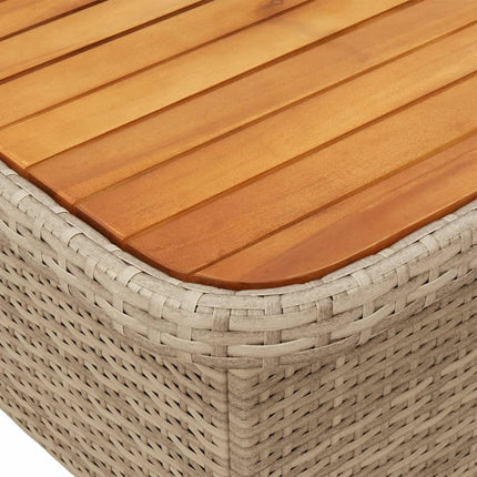 spisebordssæt til haven 4 dele med hynder polyrattan beige