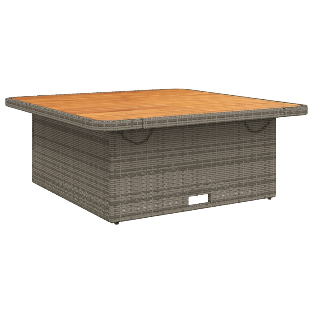 spisebordssæt til haven 2 dele med hynder polyrattan grå