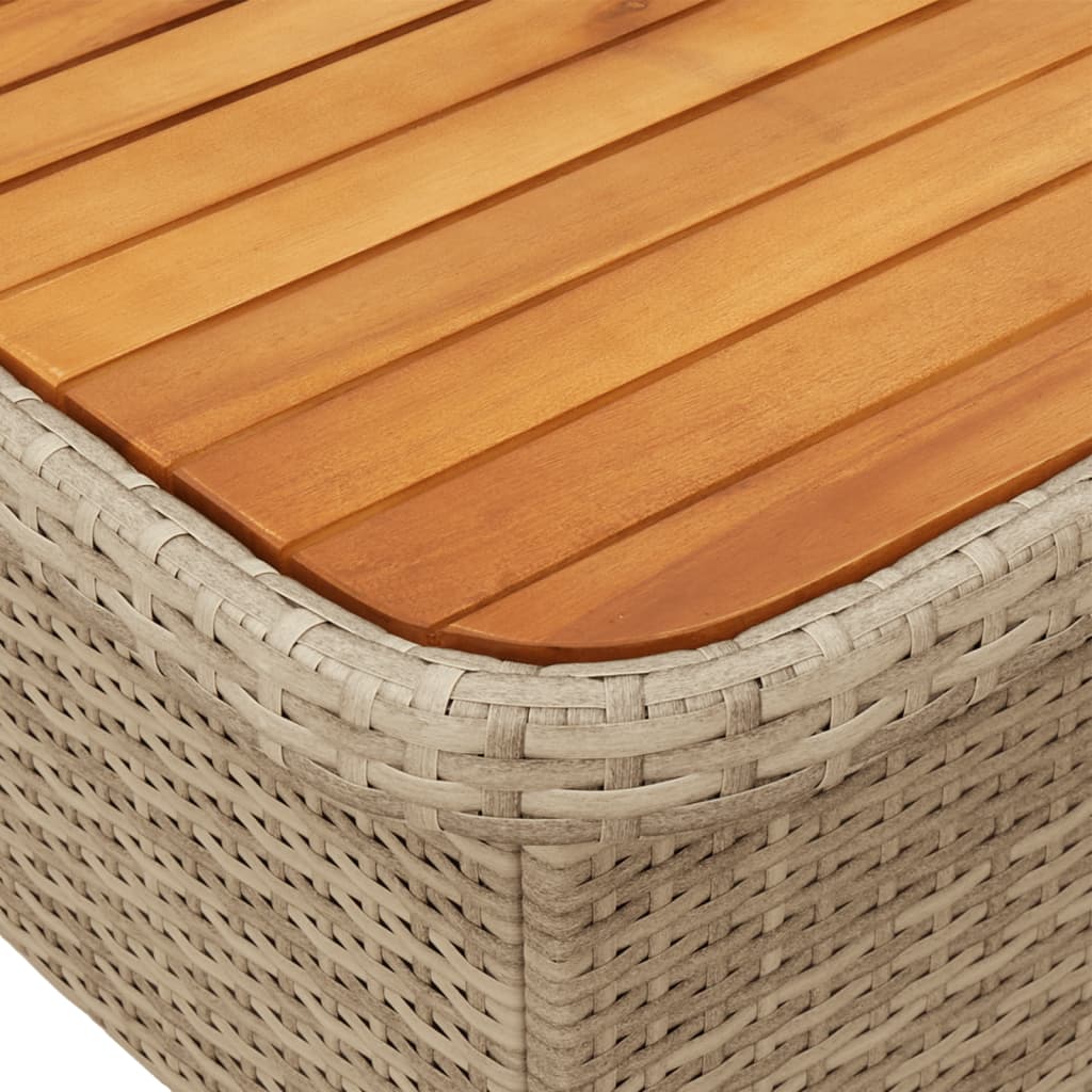 spisebordssæt til haven 4 dele med hynder polyrattan beige