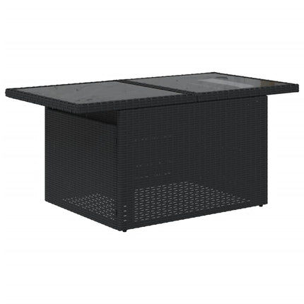 sofasæt til haven 7 dele med hynder polyrattan sort