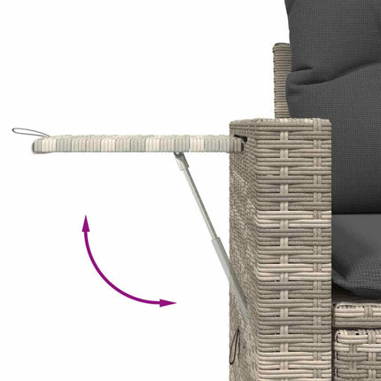 sofasæt til haven 8 dele med hynder polyrattan lysegrå