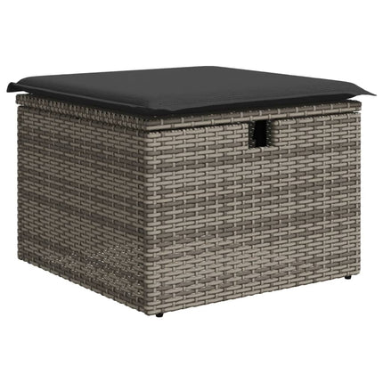 sofasæt til haven 8 dele med hynder polyrattan grå