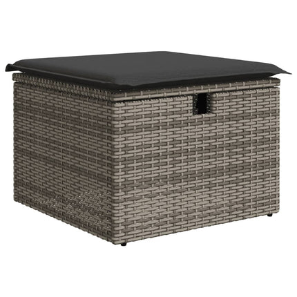 sofasæt til haven 8 dele med hynder polyrattan grå