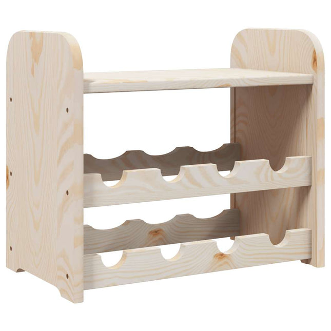vinreol med topplade 43x25x37 cm massivt fyrretræ