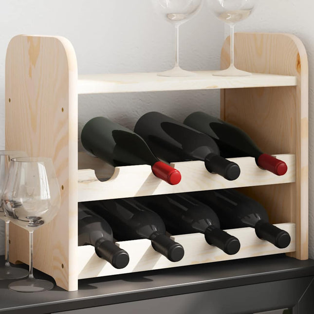 vinreol med topplade 43x25x37 cm massivt fyrretræ