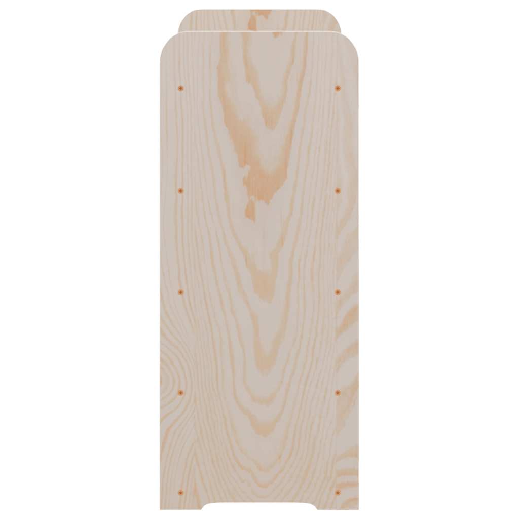 vinreol med topplade 67,5x25x60 cm massivt fyrretræ