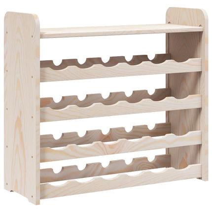 vinreol med topplade 67,5x25x60 cm massivt fyrretræ