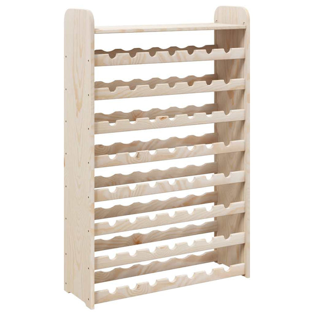 vinreol med topplade 72,5x25x111,5 cm massivt fyrretræ