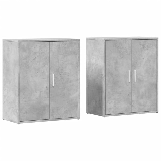 skænke 2 stk. 60x31x70 cm konstrueret træ betongrå