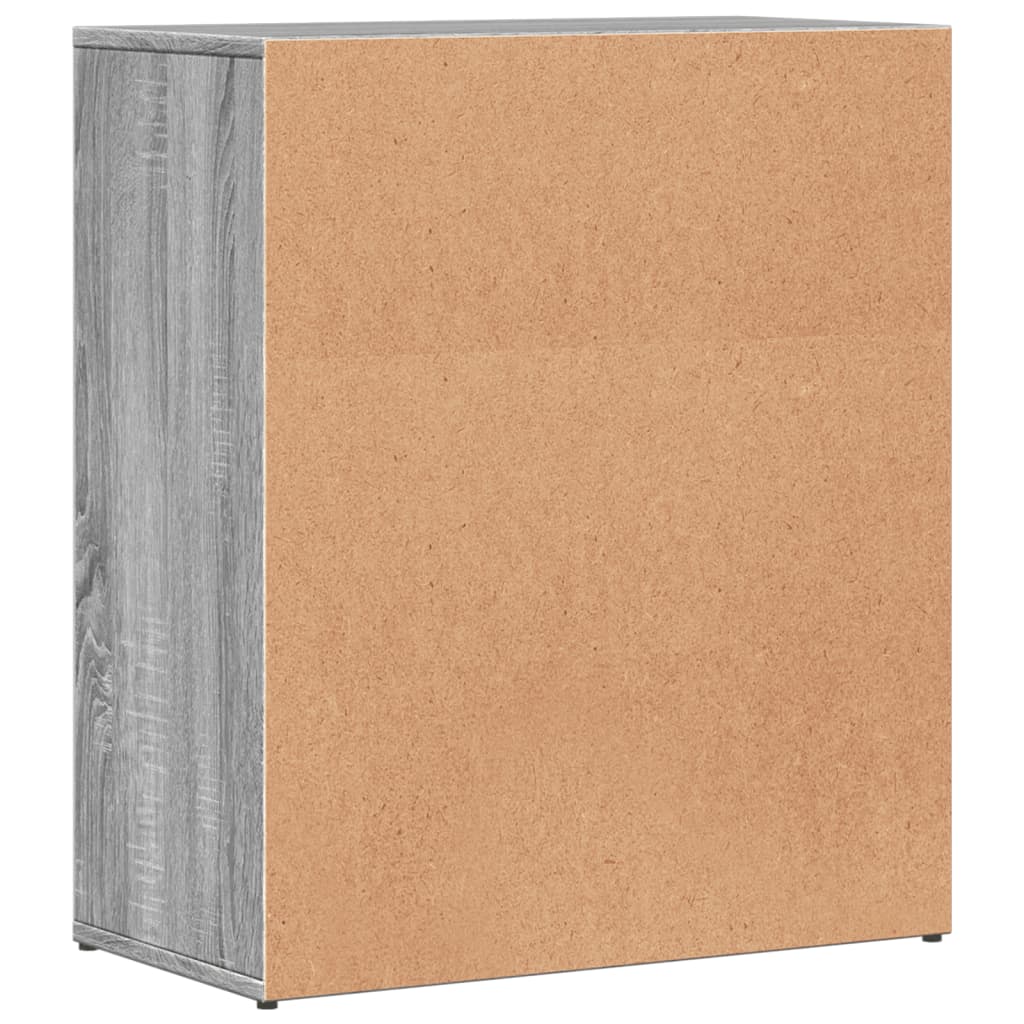 skænke 2 stk. 60x31x70 cm konstrueret træ grå sonoma-eg