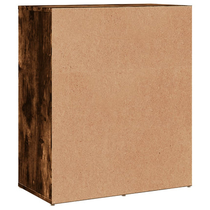 skænke 2 stk. 60x31x70 cm konstrueret træ røget egetræsfarve