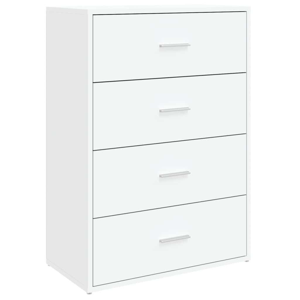 kommoder 2 stk.. 60x31x84 cm konstrueret træ hvid