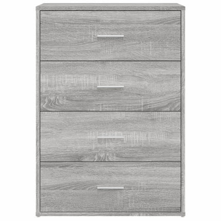 kommoder 2 stk. 60x31x84 cm konstrueret træ grå sonoma-eg