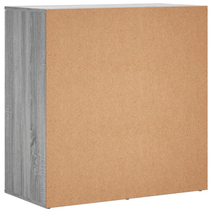 skænke 2 stk. 79x38x80 cm konstrueret træ grå sonoma-eg