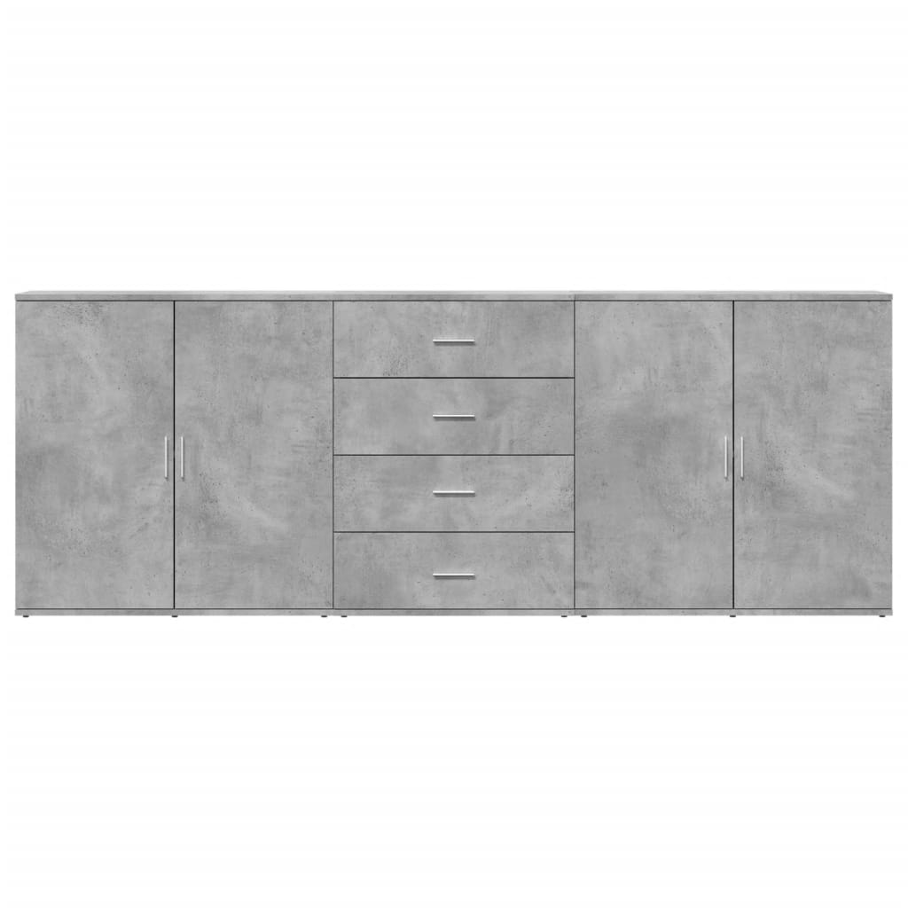 skænke 3 stk. konstrueret træ betongrå