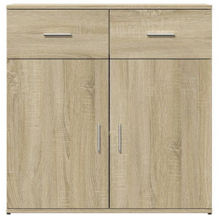 skænke 2 stk. 79x38x80 cm konstrueret træ sonoma-eg