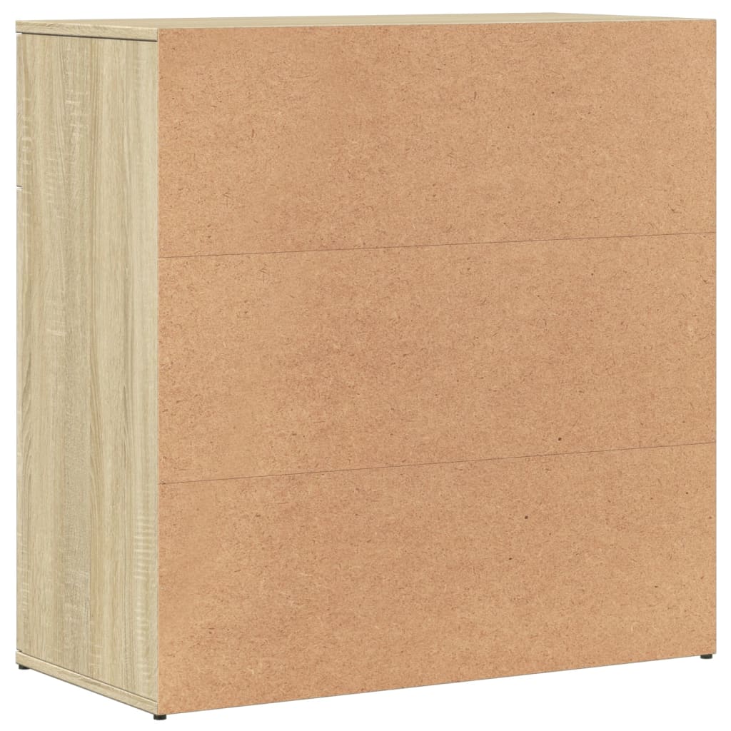 skænke 2 stk. 79x38x80 cm konstrueret træ sonoma-eg