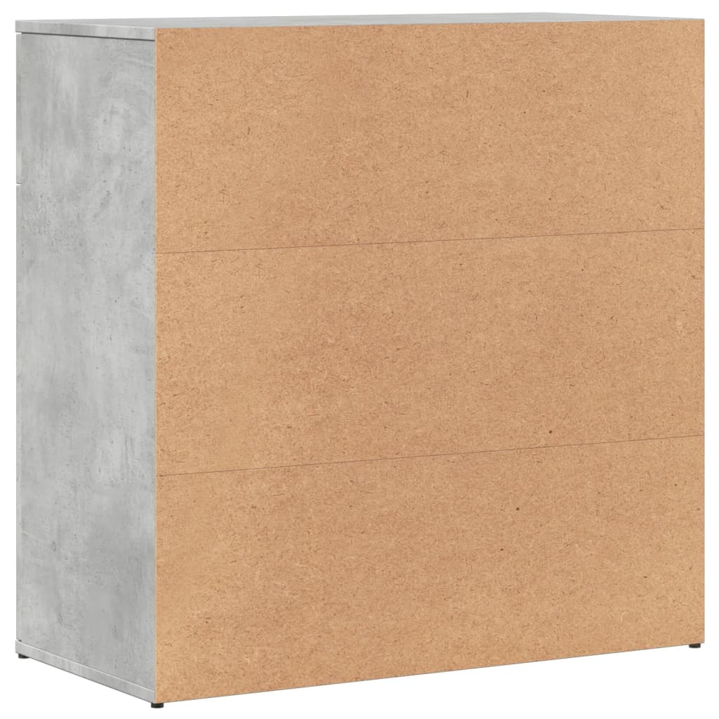 skænke 2 stk. 79x38x80 cm konstrueret træ betongrå