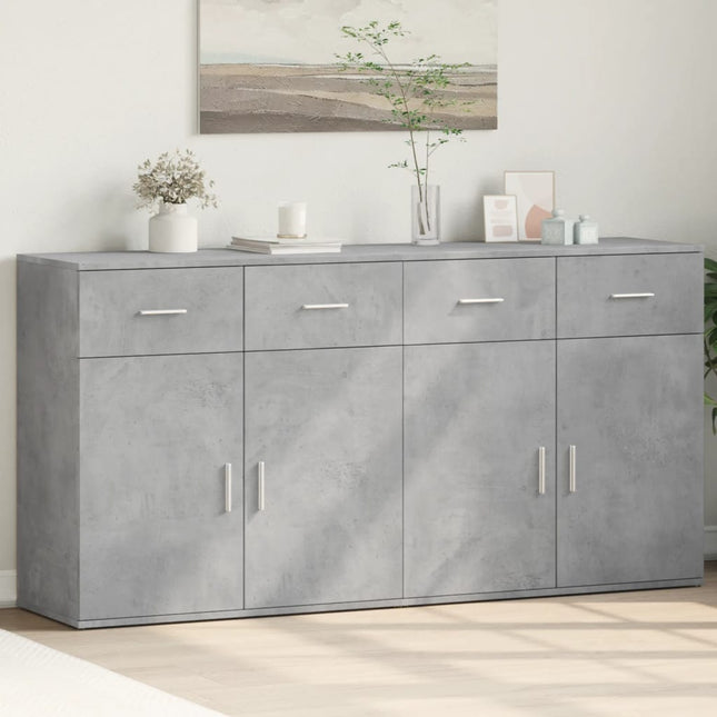 skænke 2 stk. 79x38x80 cm konstrueret træ betongrå