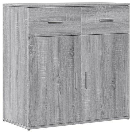 skænke 2 stk. 79x38x80 cm konstrueret træ grå sonoma-eg