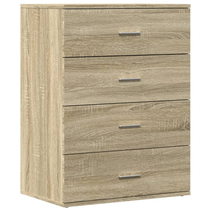 kommoder 2 stk. 60x39x80 cm konstrueret træ sonoma-eg