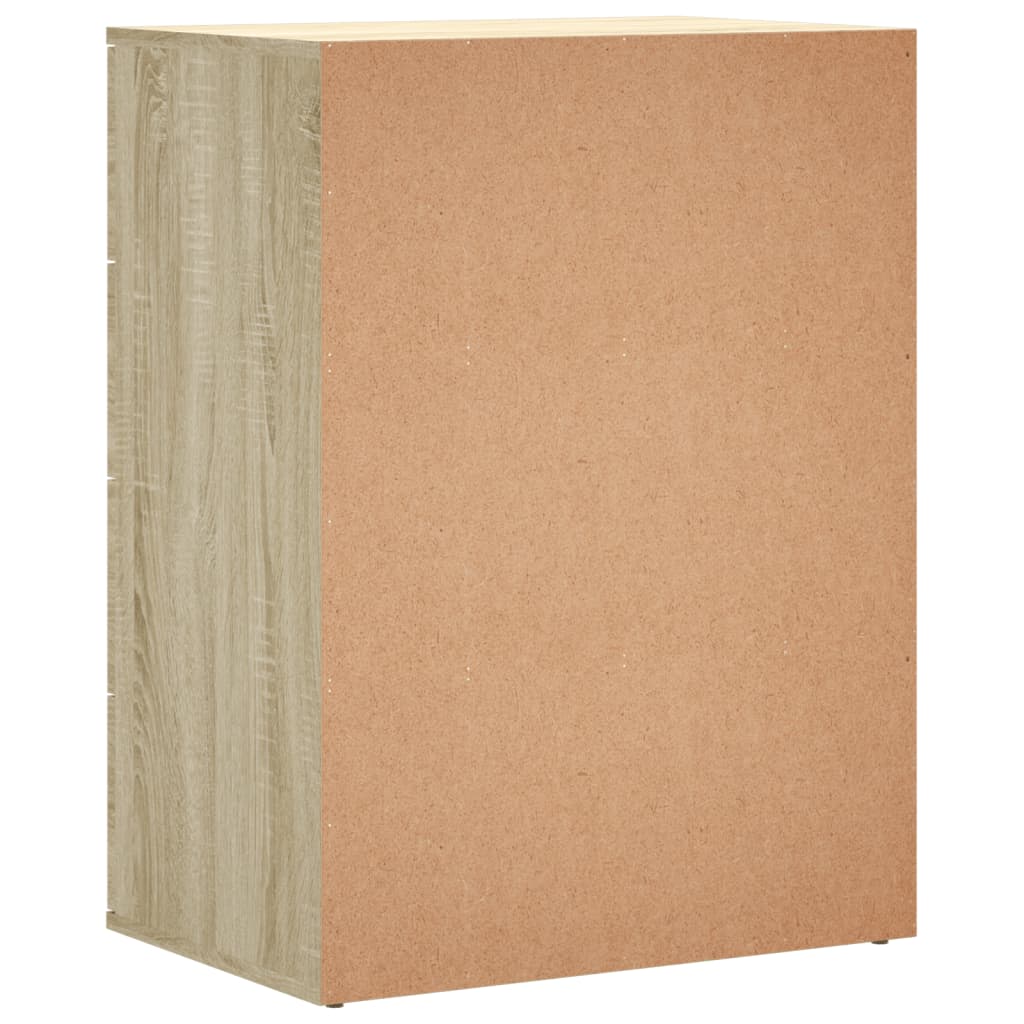 kommoder 2 stk. 60x39x80 cm konstrueret træ sonoma-eg