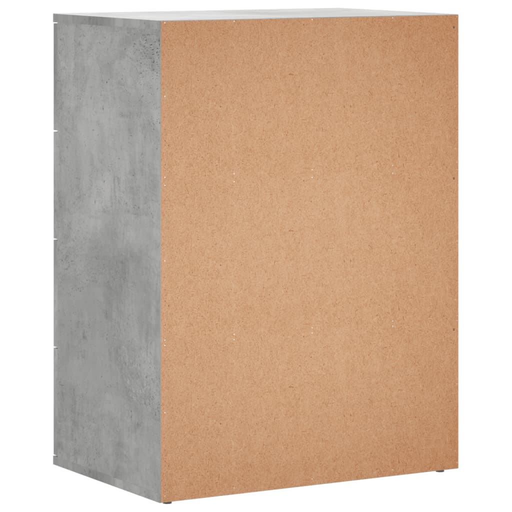 kommoder 2 stk. 60x39x80 cm konstrueret træ betongrå