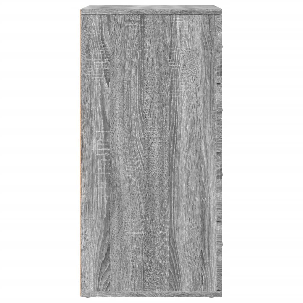 kommoder 2 stk. 60x39x80 cm konstrueret træ grå sonoma-eg
