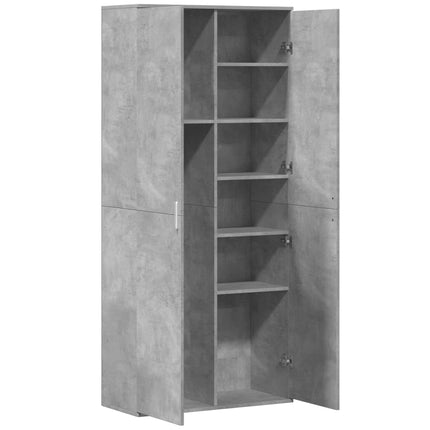 højskab 80x35x180 cm konstrueret træ betongrå