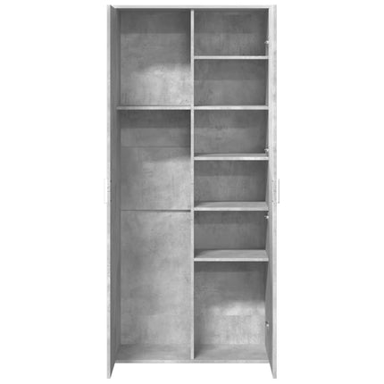 højskab 80x35x180 cm konstrueret træ betongrå