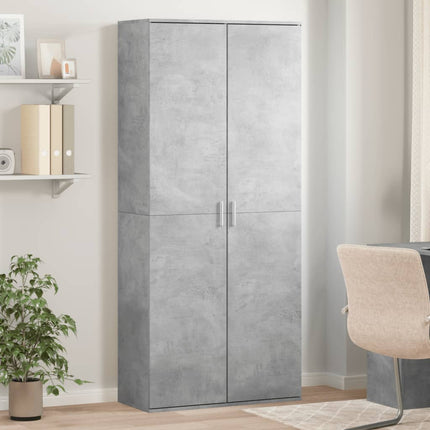 højskab 80x35x180 cm konstrueret træ betongrå