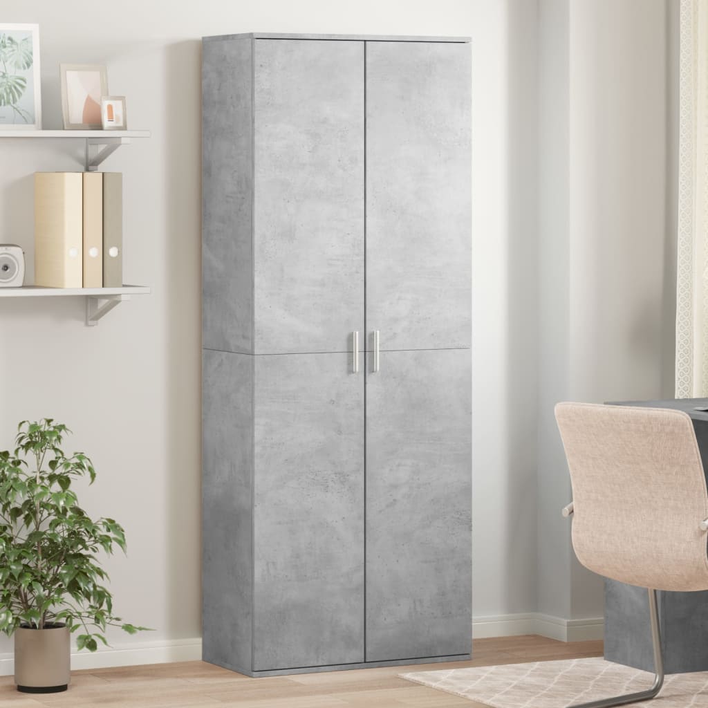 højskab 70x35x180 cm konstrueret træ betongrå