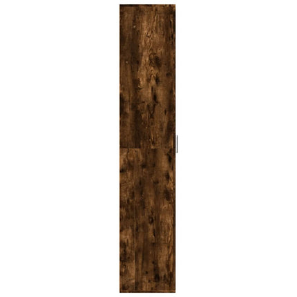 højskab 60x35x180 cm konstrueret træ røget egetræsfarve