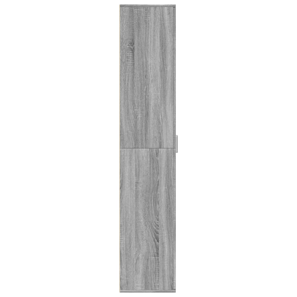 højskab 60x35x180 cm konstrueret træ grå sonoma-eg