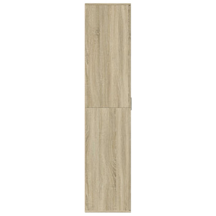 skoskab 80x39x178 cm konstrueret træ sonoma-eg