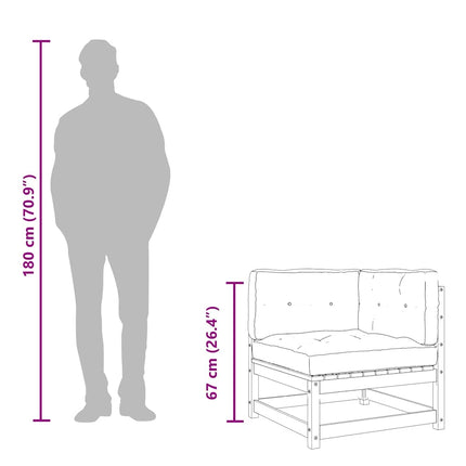 3-personers sofa 210 cm stof mørkegrå