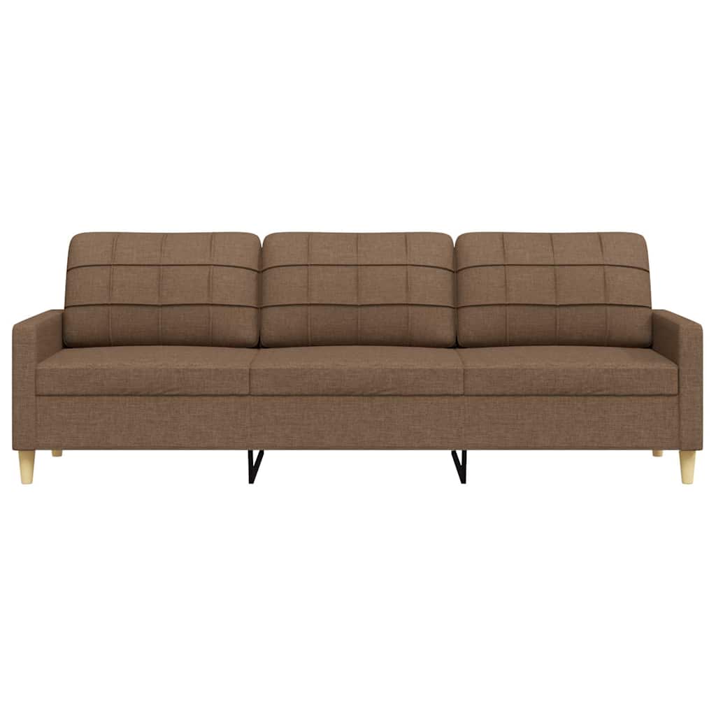 3-personers sofa 210 cm stof brun