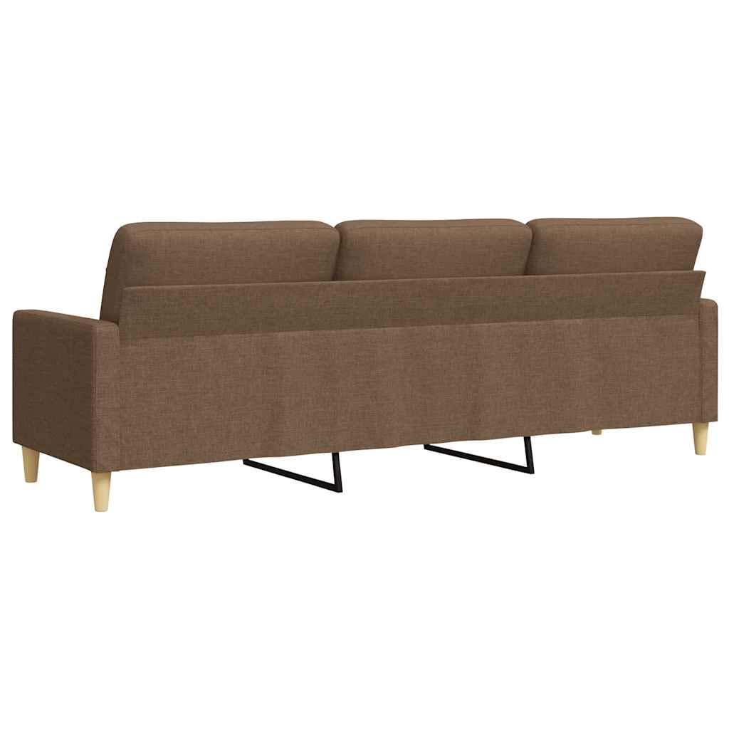 3-personers sofa 210 cm stof brun