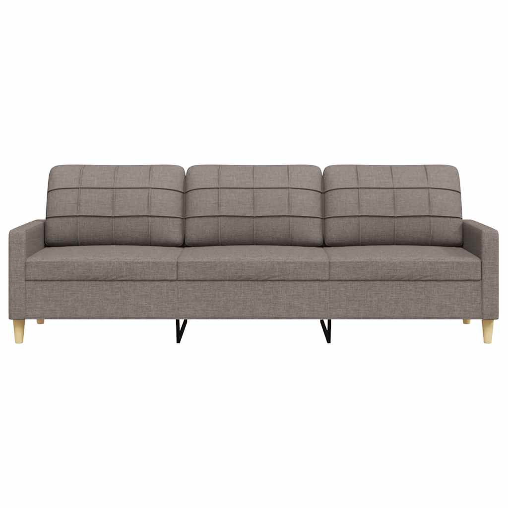 3-personers sofa 210 cm stof gråbrun