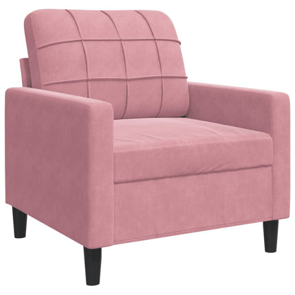 lænestol 60 cm velour lyserød