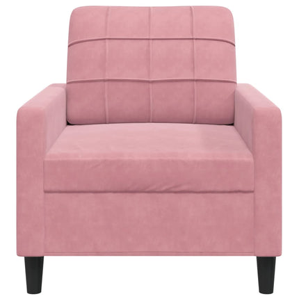 lænestol 60 cm velour lyserød