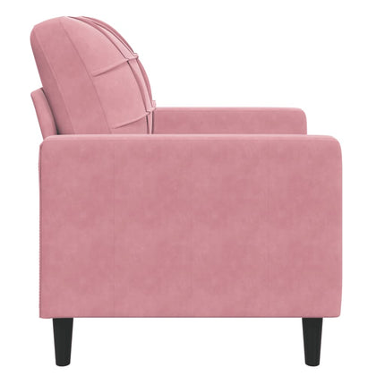 lænestol 60 cm velour lyserød
