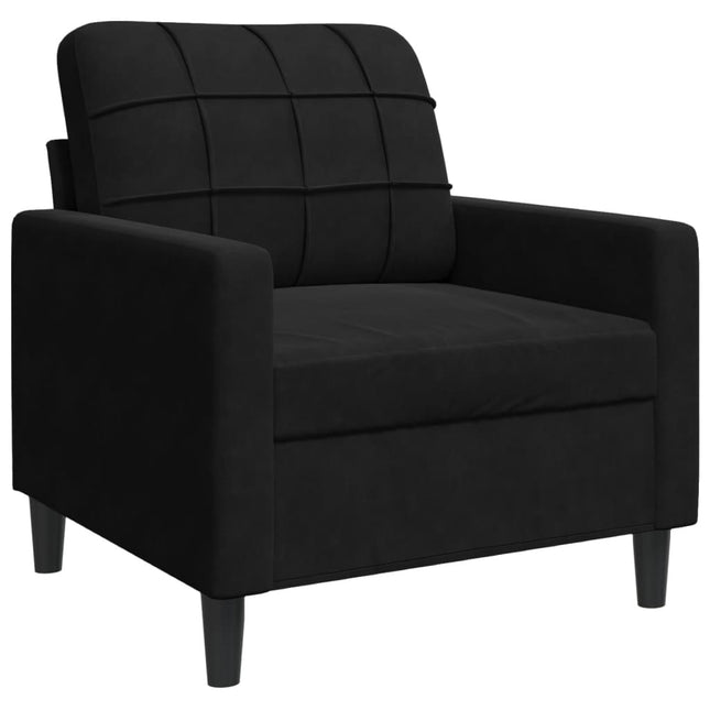 lænestol 60 cm velour sort