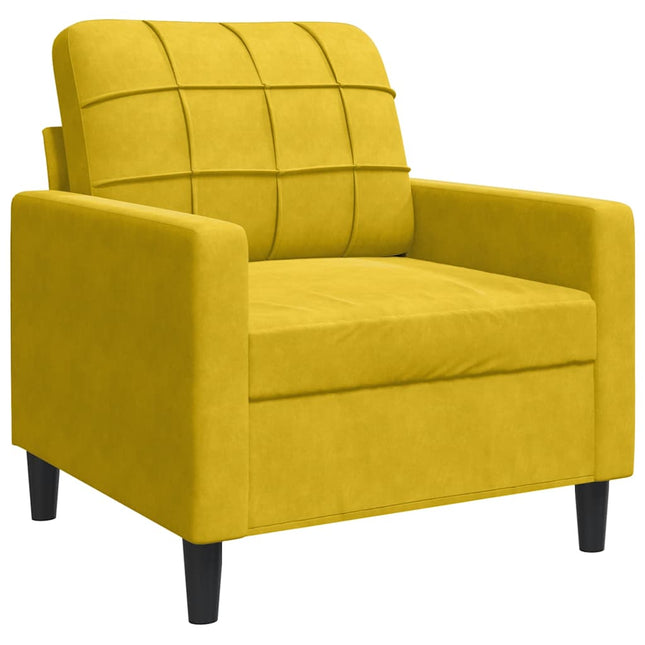 lænestol 60 cm velour gul