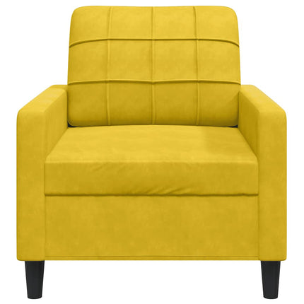 lænestol 60 cm velour gul