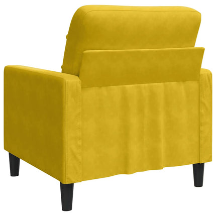 lænestol 60 cm velour gul