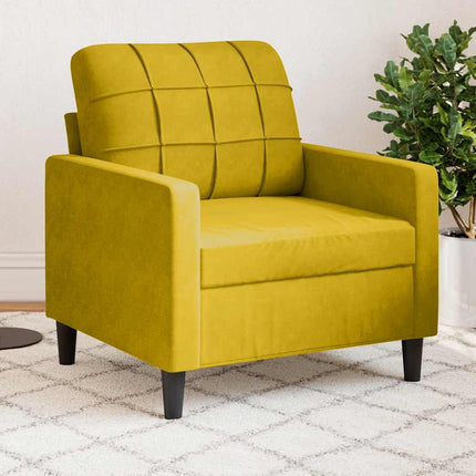 lænestol 60 cm velour gul