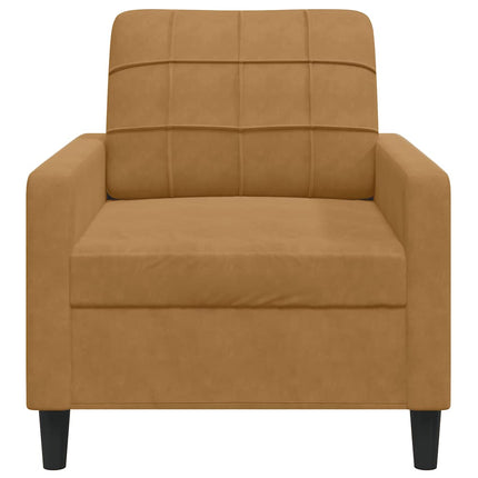 lænestol 60 cm velour brun