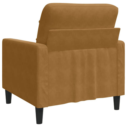 lænestol 60 cm velour brun