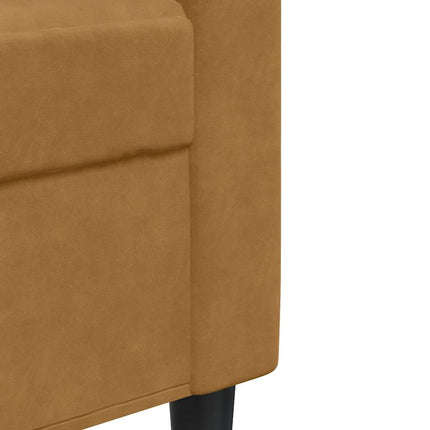 lænestol 60 cm velour brun